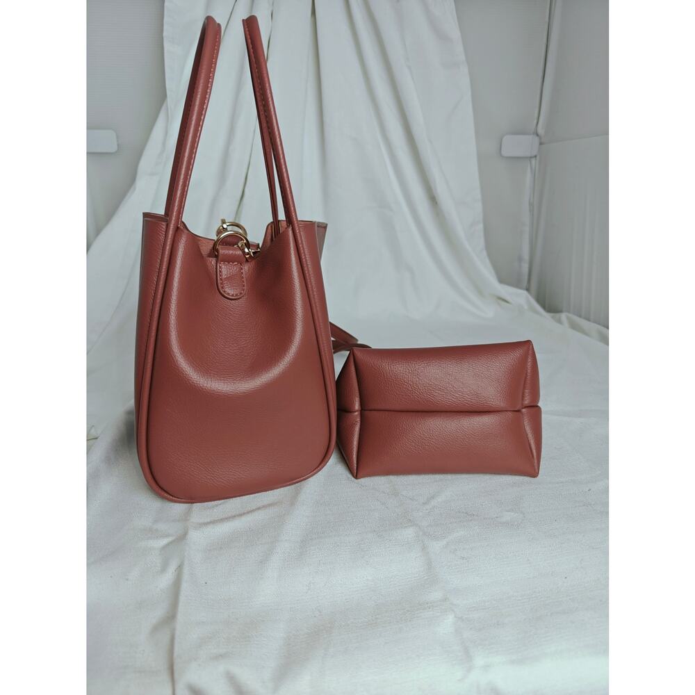 ANTHROPOLOGIE Hollace Tote: Mini Edition raisin color NEAR NEW - Picture 4 of 9